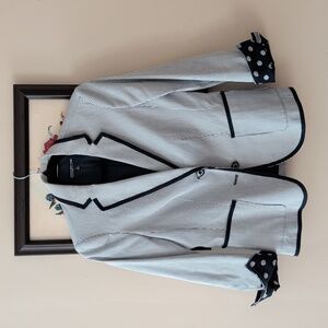 NWOT Jones New York Seersucker Striped Blazer Jacket